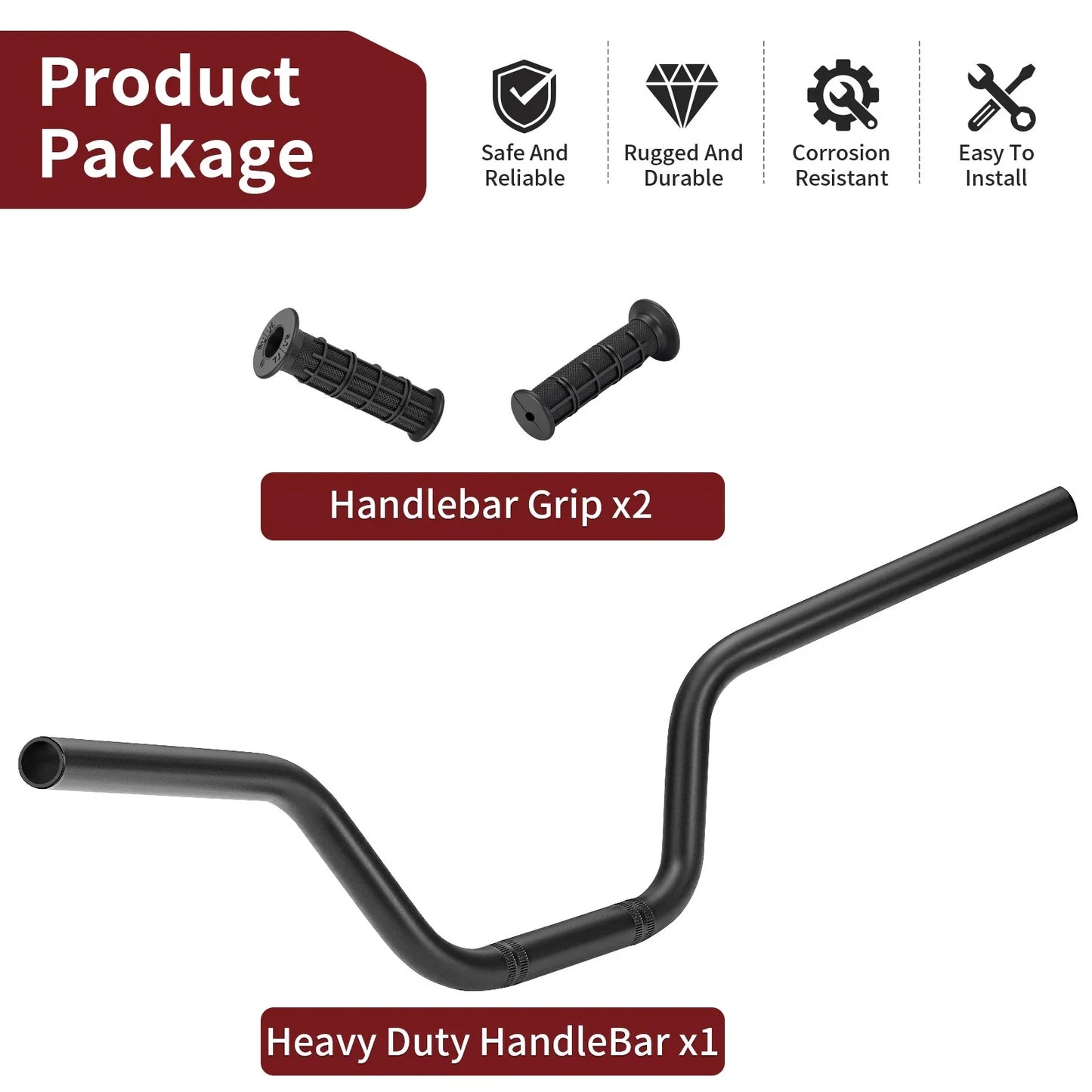 Handlebar w/Grips for Yamaha Raptor 700R SE YFM700R (2013–2024)