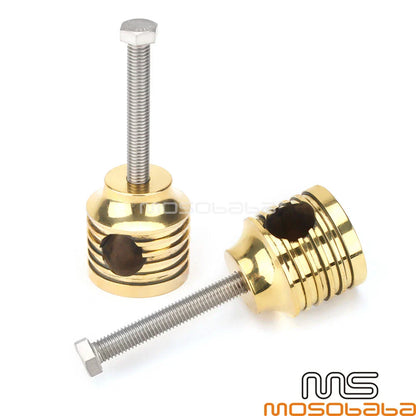 Brass 1" Handlebar Riser Clamps for Harley Dyna Cafe Racer