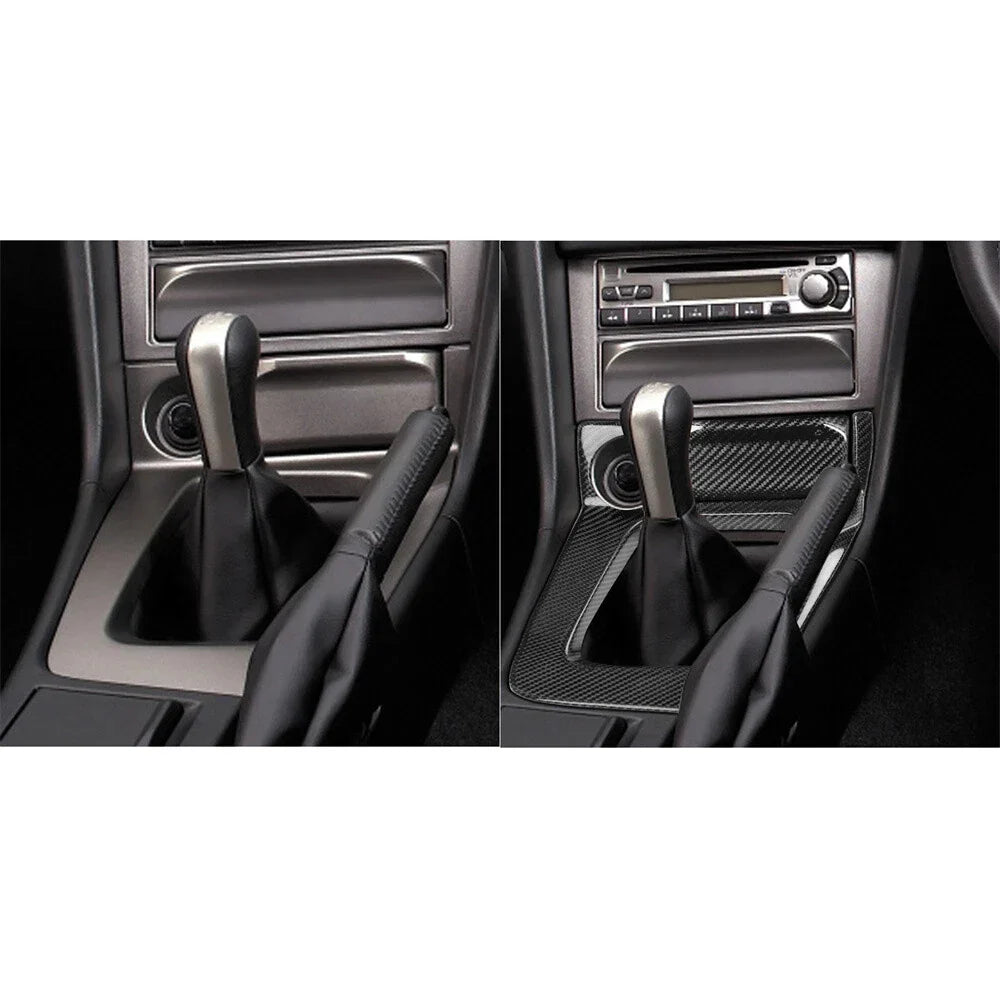 Real Carbon Fiber Shift Panel for Nissan Skyline GT-R BNR34 (1999-2002)