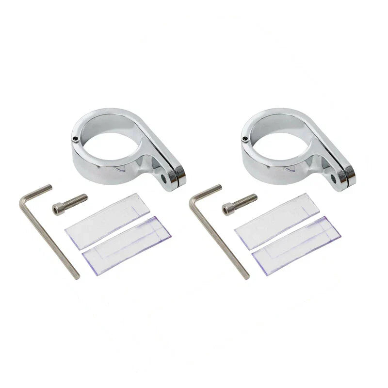 1 1/4" Chrome Universal Handlebar Mounts for Harley