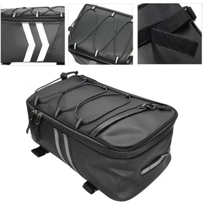 8L Tail Bag for Motorcycle PU Leather Waterproof Large Capacity Storage Bag