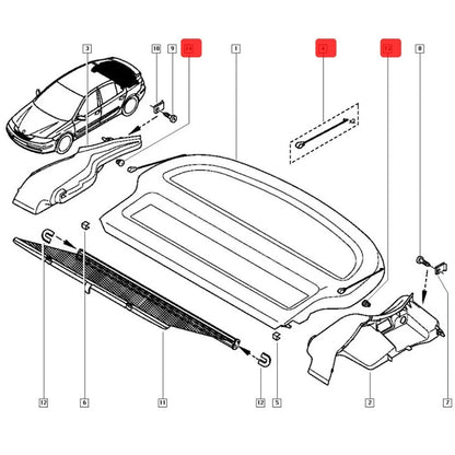 1pc / Parcel Shelf String Cord Tonneau Cover Strap for Nissan Qashqai
