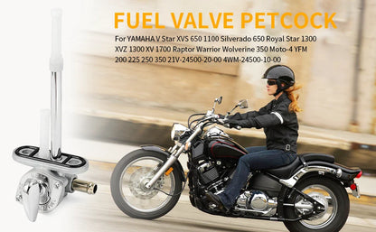 Fuel Valve Petcock for Yamaha Royal Star 1300 XVZ 1300 XV 1700 (2004–2013)