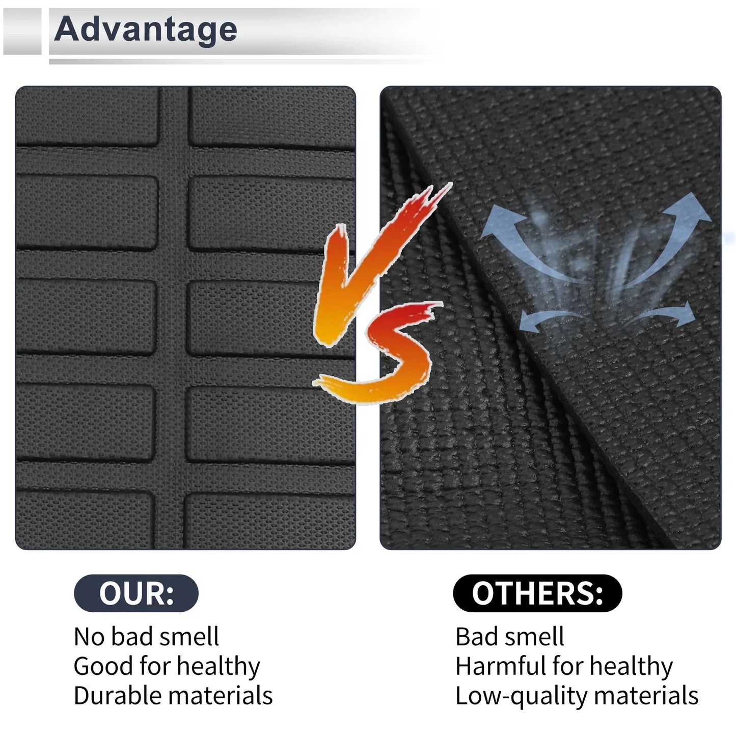 Cargo Liner Rear Trunk Mat for Hyundai Santa Fe 2024-2025 Long Grid Pattern TPE
