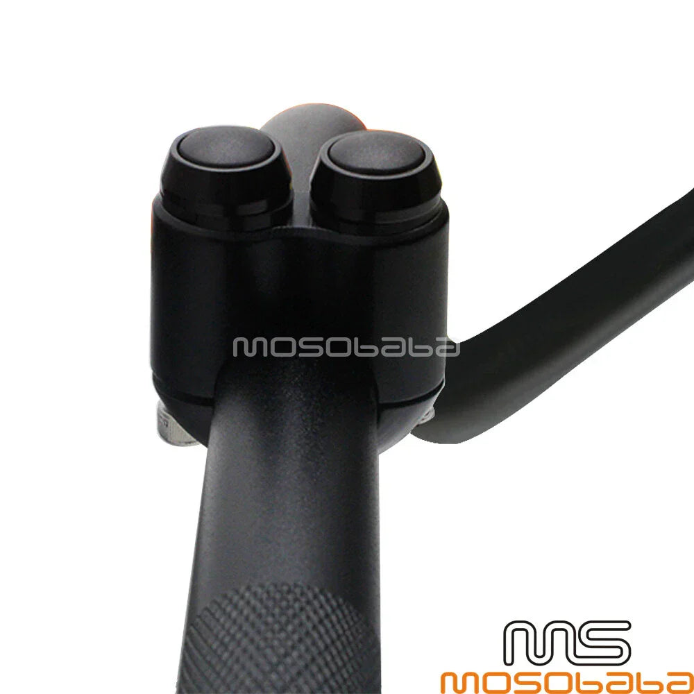 Black 1" Hand Control Dual Button Momentary Switch for Harley - 2x