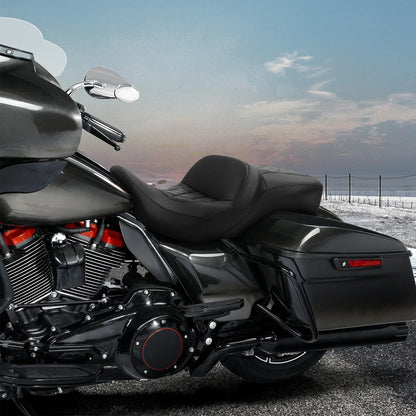 Driver Passenger Gel Seat for Harley Touring Street Road Glide (2009-2023)