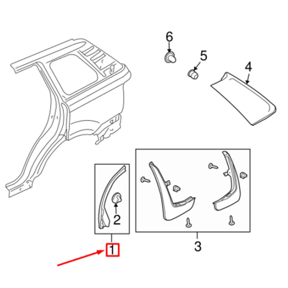 Rear Flare Wheelarch Moulding for Land Rover Range Rover Sport (2006-2013)