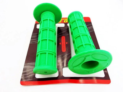 Kawasaki KX80 Green Hand Grip Set Left & Right Pair