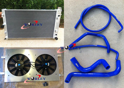 Aluminum Radiator + Fan Shroud + Hose for HOLDEN Commodore VZ LS1 LS2 SS (04-06)