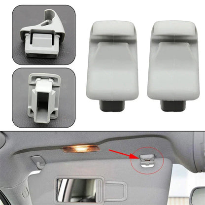 Car Sun Visor Holder Clips Grey for Lancer, Outlander (2007-2017)