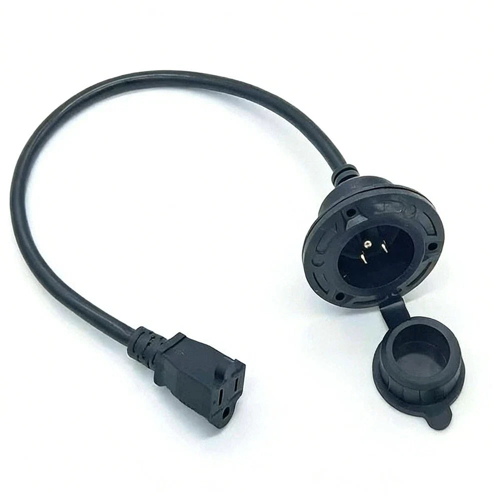 15A 125V Shore Power Receptor Rear Cover with 14AWG Wire for Outdoor RV