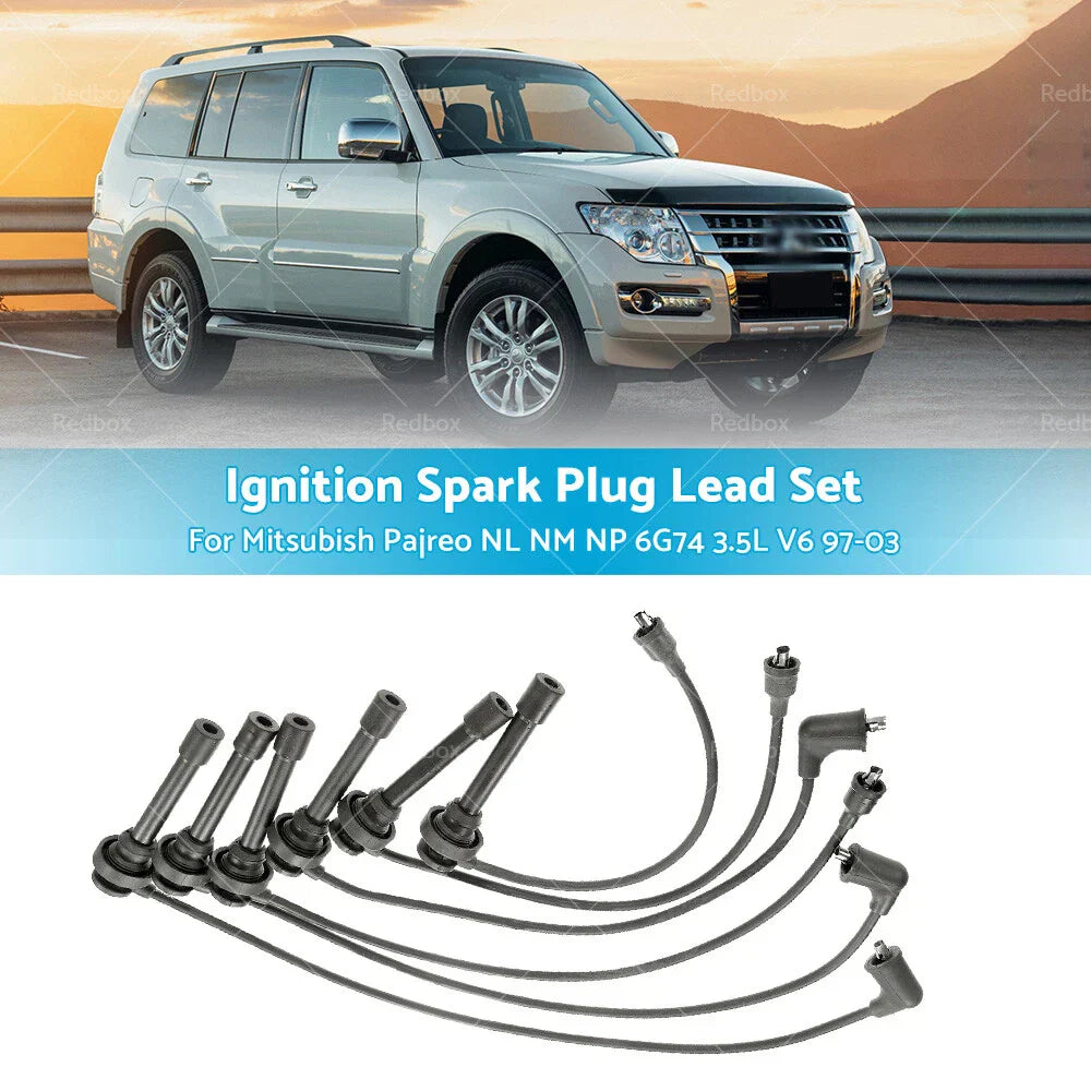 6 x Ignition Spark Plug Leads for Mitsubishi Pajero 3.5L V6 (1997-2003)