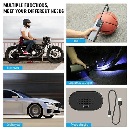 Electric Air Compressor Tire Pump for Portable Bicycle Inflator
