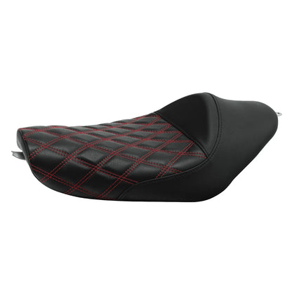 Black Red Driver Rider Seat for Harley Sportster Iron XL883 XL1200 (2010-2022)
