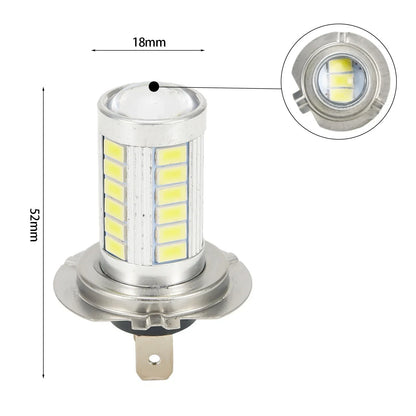 2 x Motorcycle LED Headlight Fog Light 33 for SMD 6000K White High Brightness