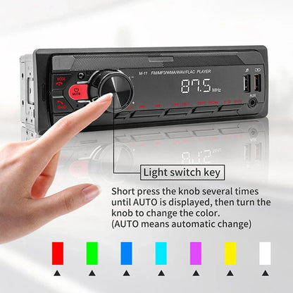 AUX Functionality / 12V / Car MP3 Player with Colorful Lights