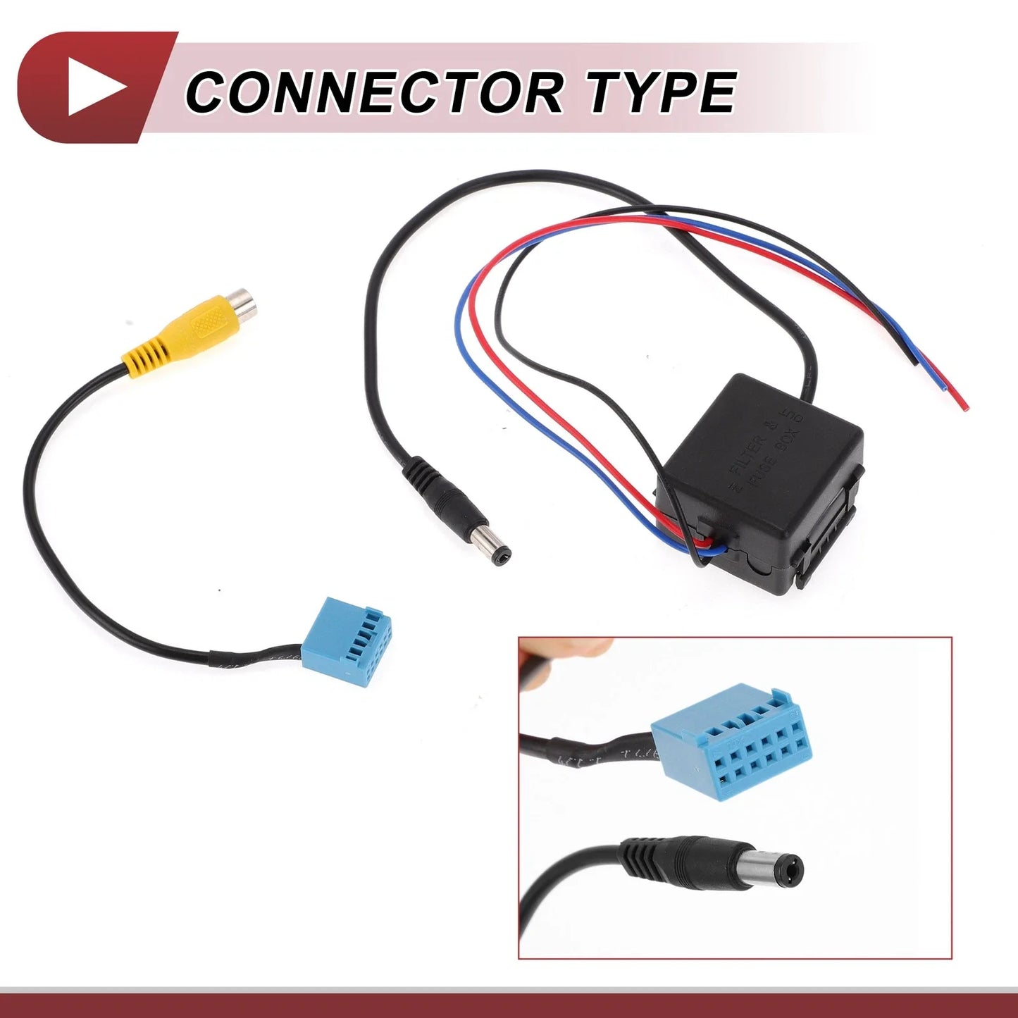 Rear View Camera Adapter Wire Harness RCA for VW & BMW