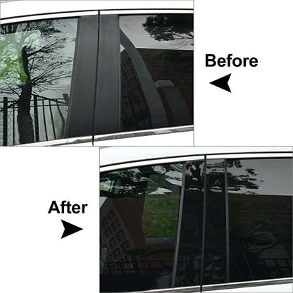 6 x Door Trim Covers for VW Jetta Sedan (2006-2010) Glossy Black
