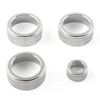 4 x AC Climate Control Knob Ring Covers for Honda Civic (2022 - Present) Silver