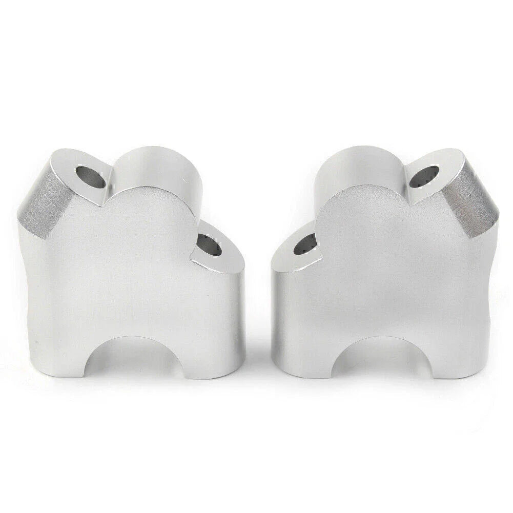 Silver HandleBar Bar Risers Mount Clamp Adapter for BMW F800R (2015-2017)