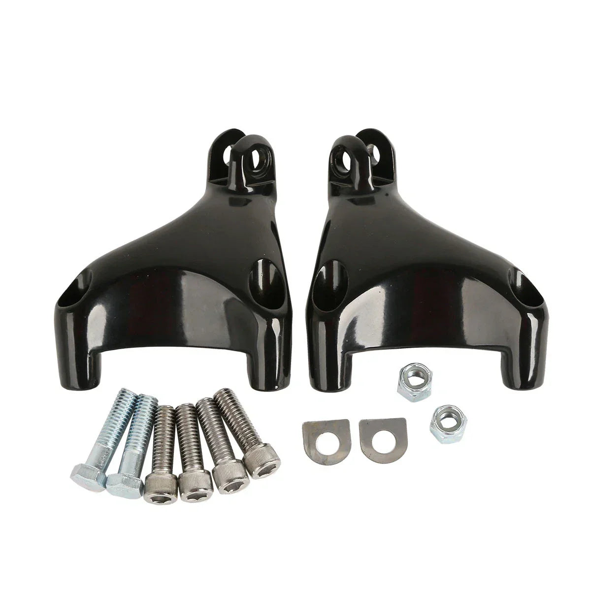 Black Rear Passenger Footpeg Mount Clamp for Harley Sportster 883 1200 (04-13)