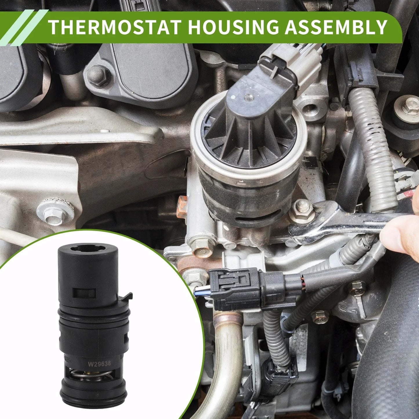 Engine Coolant Thermostat Housing Assembly 3.0L for BMW X3 E83 (2007-2010)