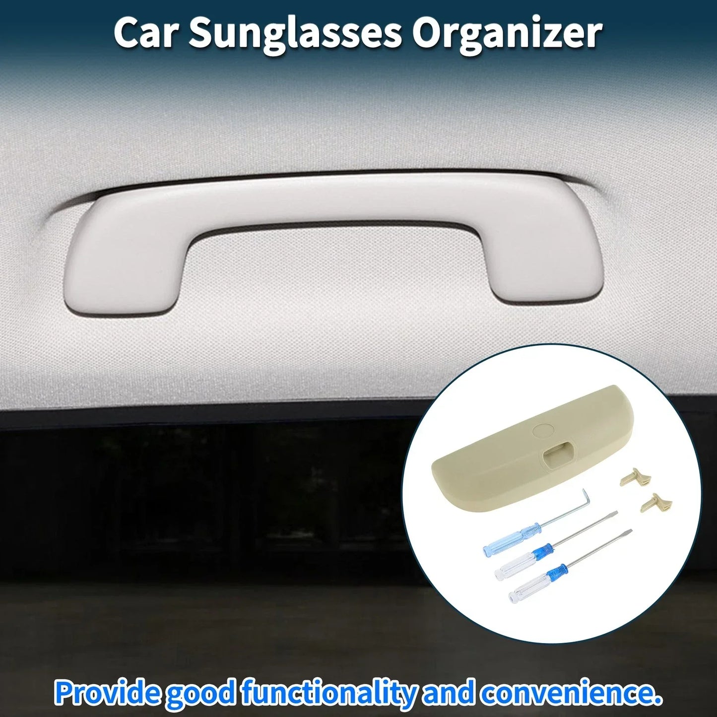 Sunglasses Case for BMW X1 U11 iX1 (2022-2024) Eyeglasses Holder Beige