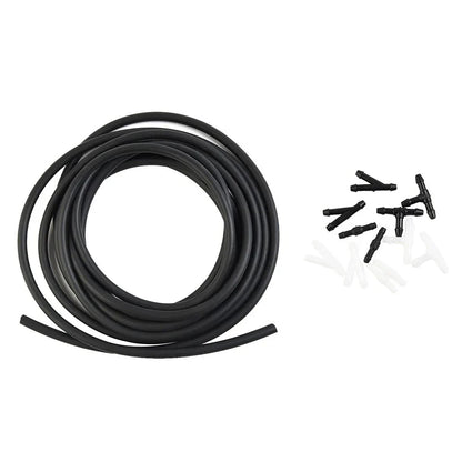 Windshield Wiper Washer Nozzle Hose Kit 4m 12 Connector Black/White