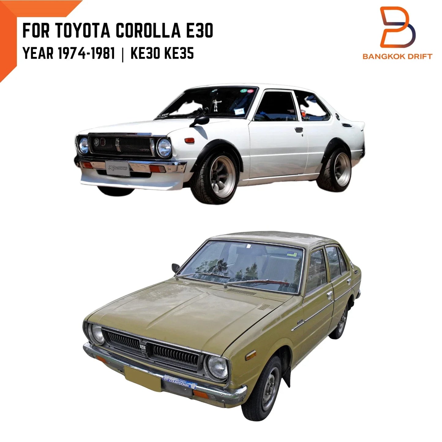 Rear License Plate Light Lamps for Toyota Corolla KE30 KE35 (1974-1981)