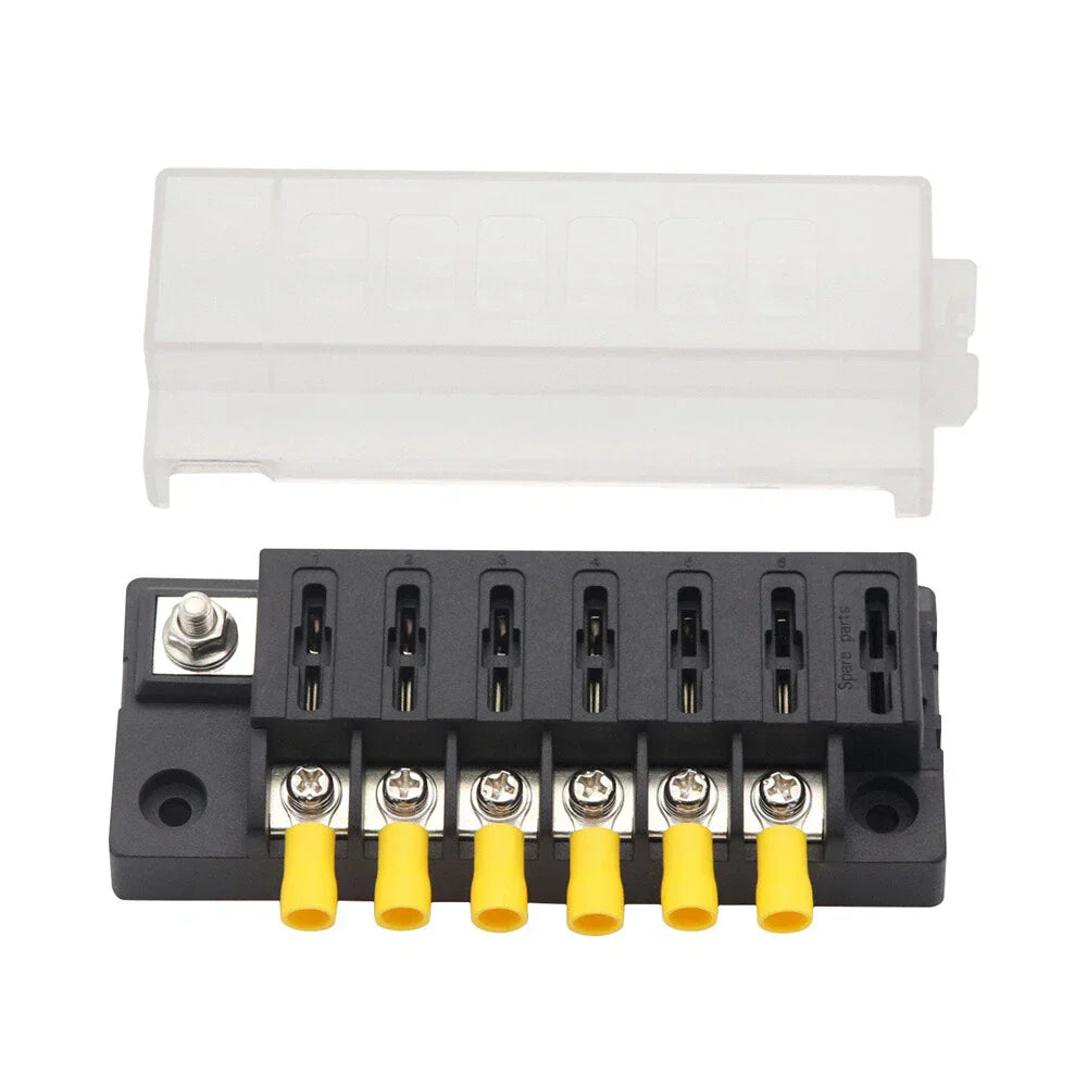 6-Way Compact Fuse Box 32V DC 300A for Universal Applications