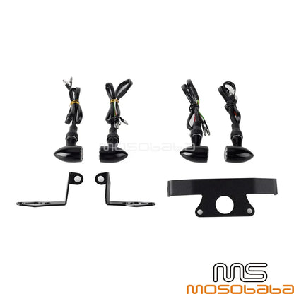 3 x Black Bullet 3 in 1 LED Turn Signal Tail Lights for Sportster S