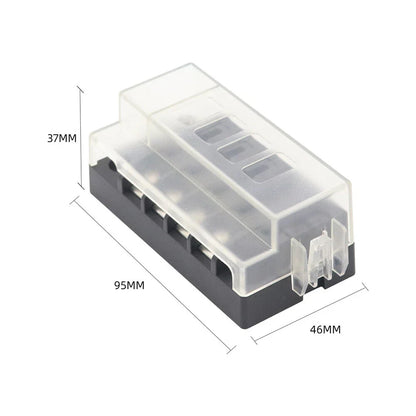 4-Way Compact Fuse Box 30A DC 32V for Universal Vehicles