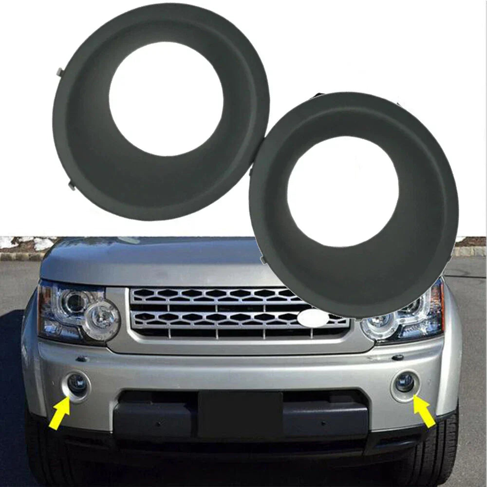 Left & Right Front Bumper Fog Light Bezels for Land Rover LR4 (2010-2014)