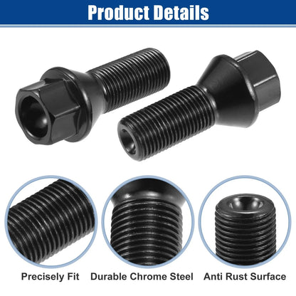 20 Pcs M14x1.25 Vehicle Wheel Lug Bolt Nut for BMW E46 325 E90