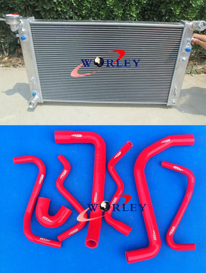 Aluminum Radiator & Black Hose for Holden Commodore VT VX 3.8L V6 (97-02)