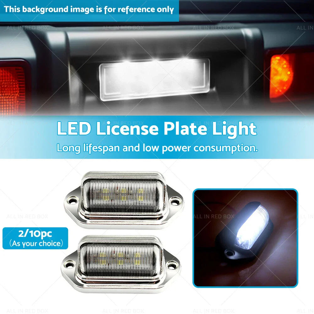 6 x LED License Plate Light Lamps for Truck SUV Trailer Lorry