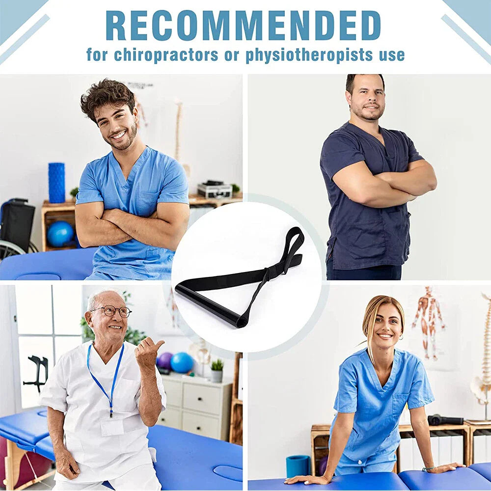 Neck Stretcher Strap for Physical Therapy & Curve Recovery - Black