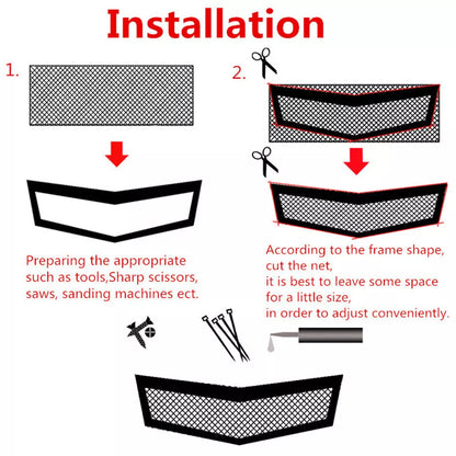 40''x13'' Front Bumper Hood Vent Spoiler Grille Mesh Net for Car AU