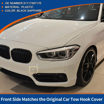 Front Bumper Tow Hook Cover for BMW 1 Series Black Sapphire