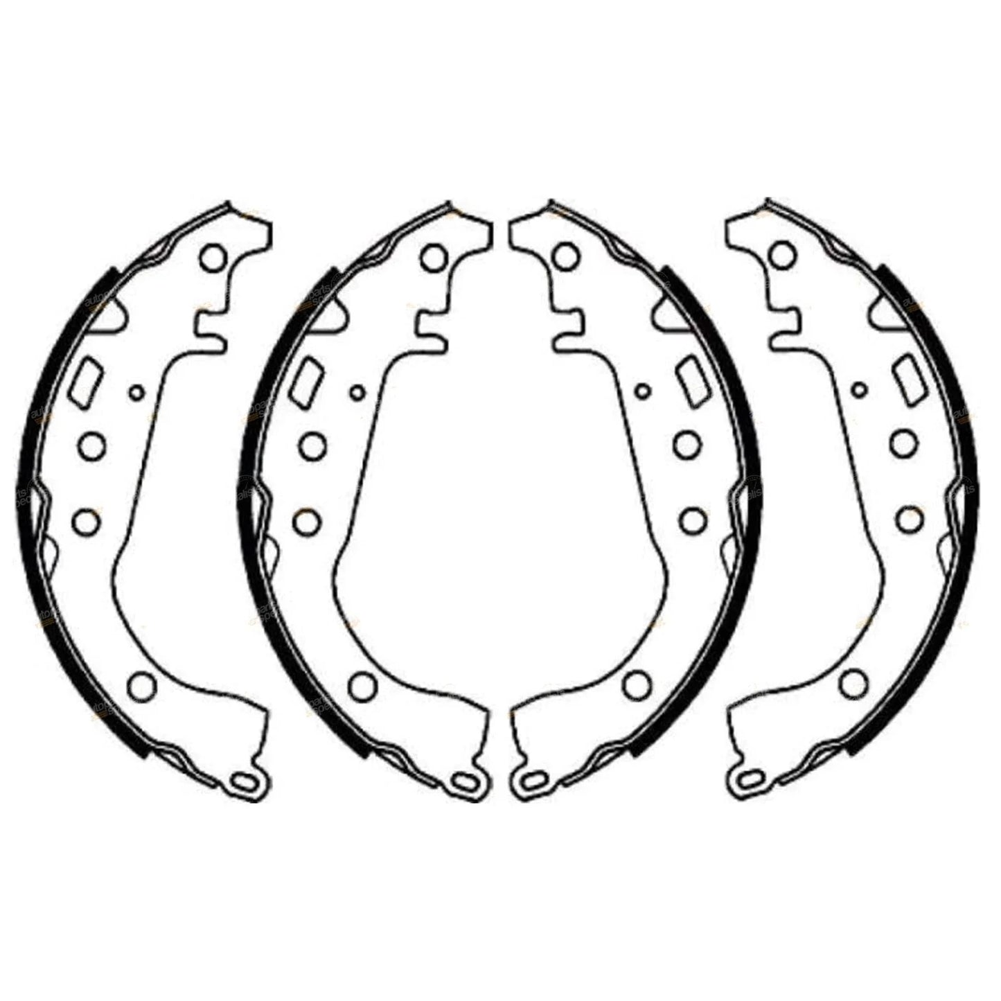 2 x Rear Brake Shoes Lining Set for Toyota Corolla (2001–2007)