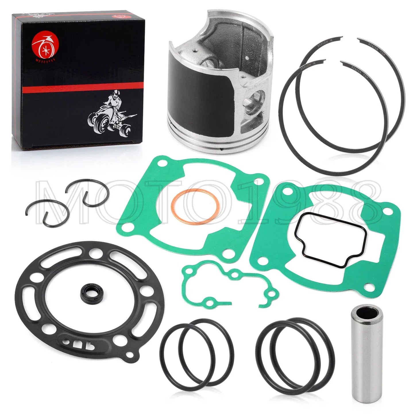 Piston Bearing & Piston Ring Gasket 52.5mm for Kawasaki KX100 (1995–2013)
