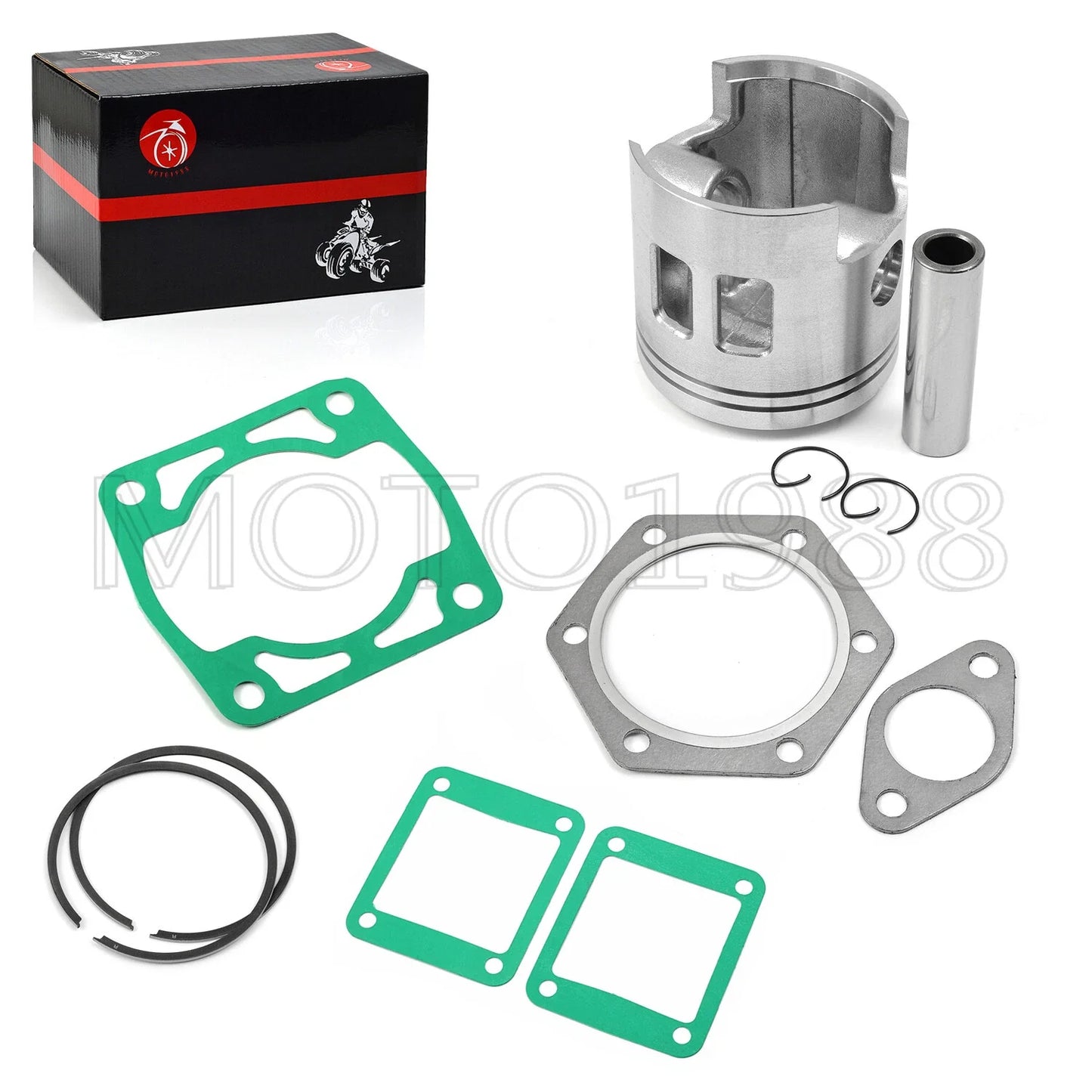 Piston & Ring Gasket Kit for EZGO 2 Cycle Golf Cart 3PG (1989-1993)