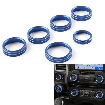 Air Conditioner Switch Knob Trim for Ford F150 XLT (2015-2020) Blue
