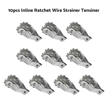 10 x INLINE RATCHET Wire Strainer Tensioners - Bulk Deal