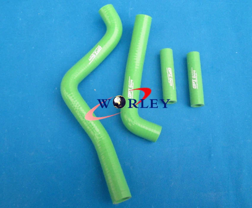 Silicone Radiator Hose for KAWASAKI KX125 1999-2002 - Green