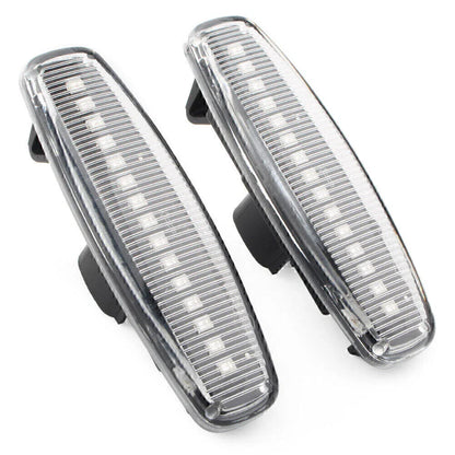 Clear LED Sequential Side Marker Lights for Infiniti EX25 M35 Q60 Q70 QX50 (2008-2020)