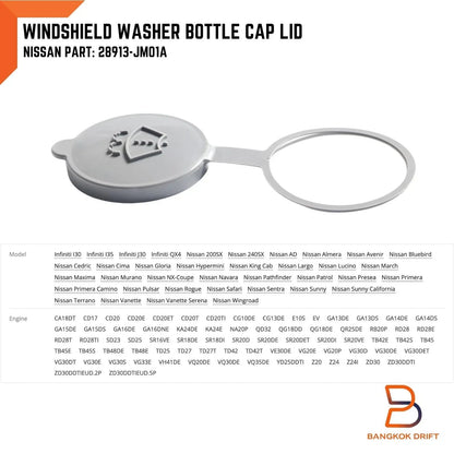 Genuine Grey Windshield Washer Reservoir Cap for Nissan Models