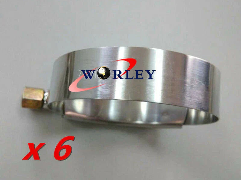 8PCS 2" Turbo Pipe Hose Coupler T-Bolt Clamps for Universal (54-62mm)