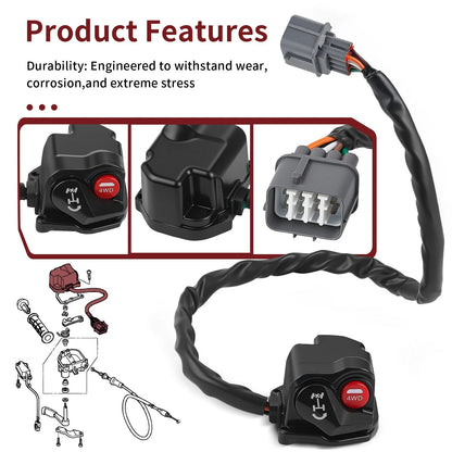 Differential Lock 4x4 Switch for Honda Foreman Rubicon 500