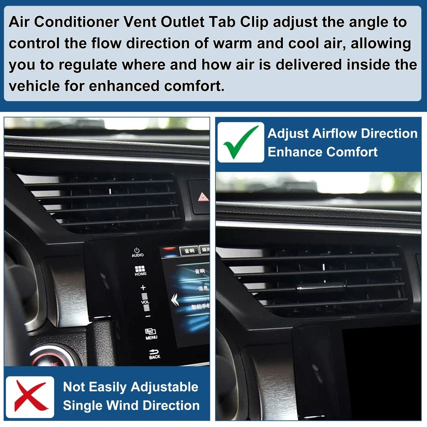 Vent Outlet Tab Clip for Mercedes-Benz GLE GLS Class Rear Center Console (2016-2023)